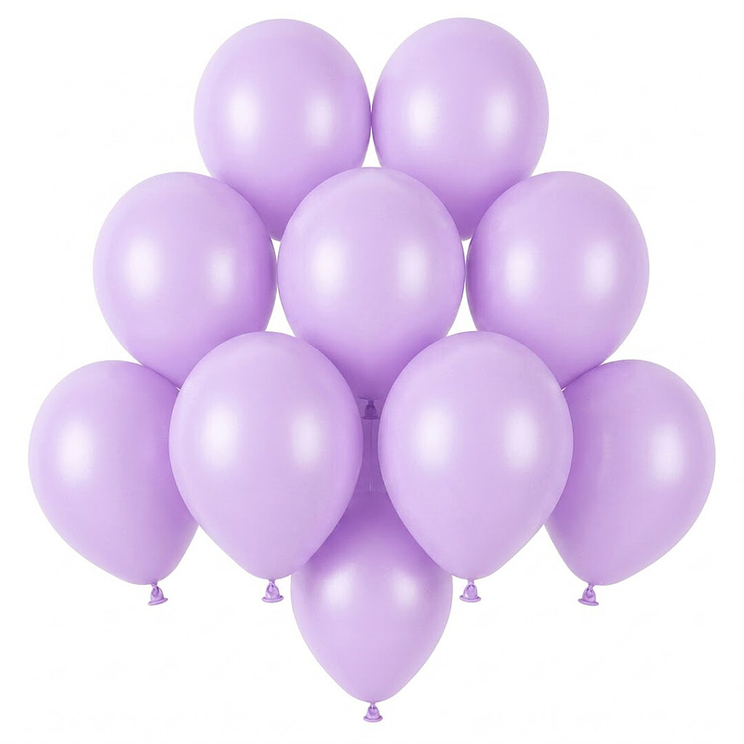 Lila Renk Lateks Pastel Balon (13 cm) - 10 Adet - 1