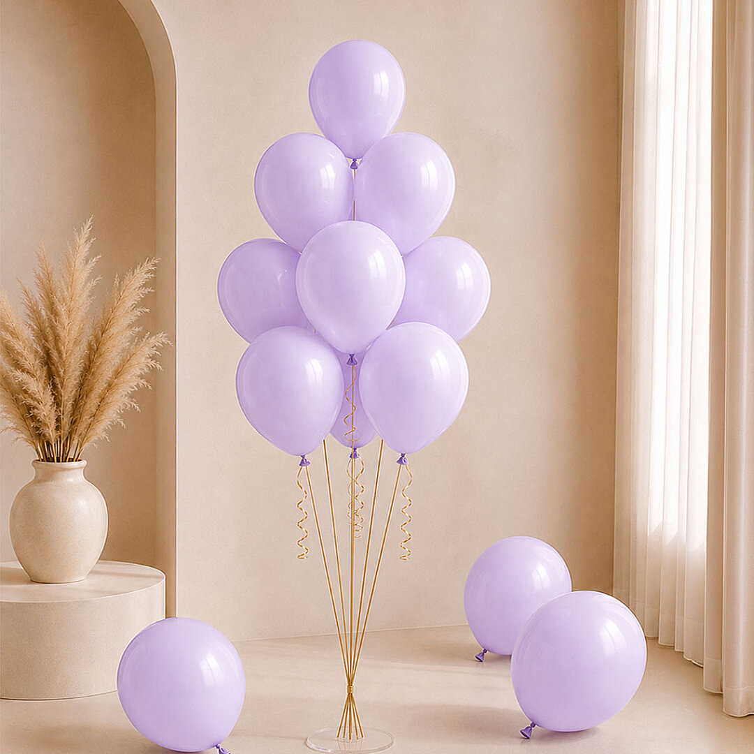 Lila Renk Lateks Pastel Balon (30 cm) - 100 Adet - 2