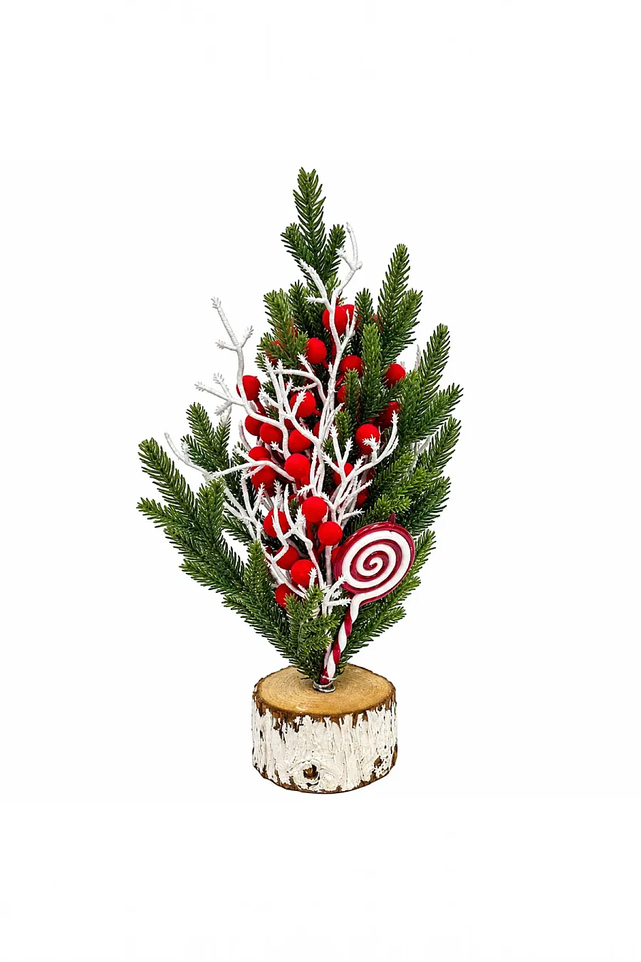 Yılbaşı Masa Çamı Kokinalı Şeker Süslemeli 38 cm - 1