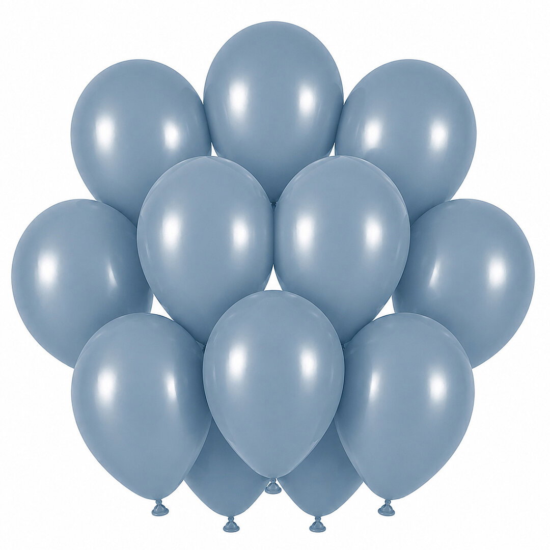 Mavi Cam Renk Lateks Retro Balon (30 cm) - 12 Adet - Beysüs