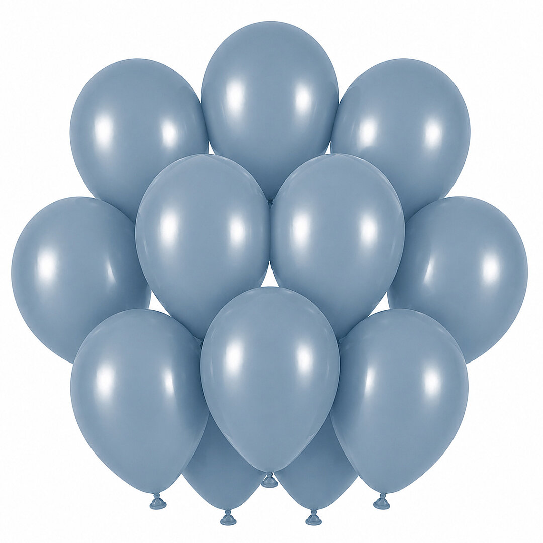Mavi Cam Renk Lateks Retro Balon (30 cm) - 12 Adet - 1