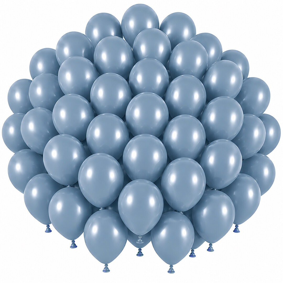 Mavi Cam Renk Lateks Retro Balon (30 cm) - 50 Adet - 1