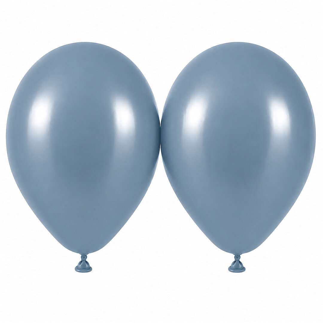 Mavi Cam Renk Lateks Retro Balon (50 cm) - 2 Adet - 1