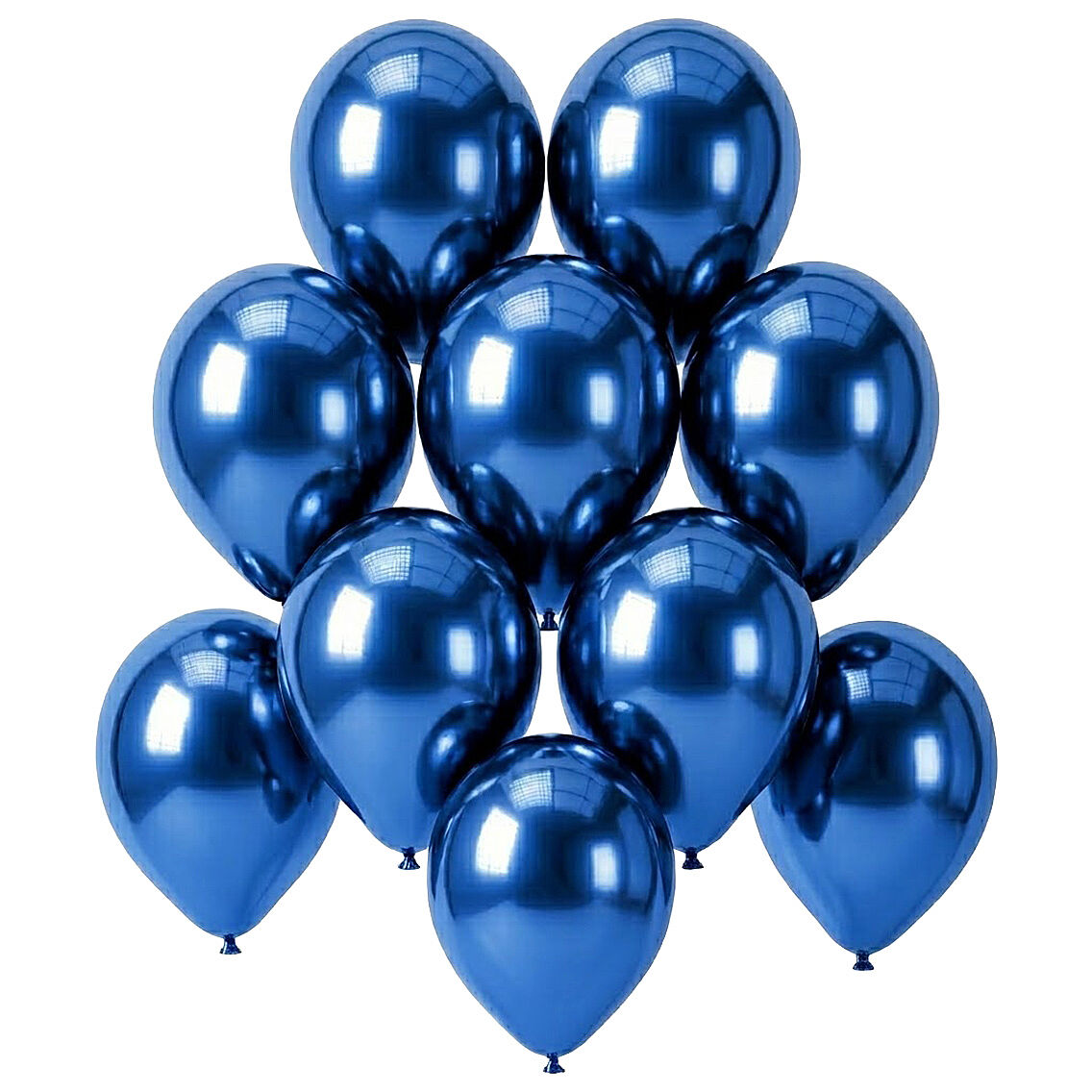 Mavi Renk Lateks krom Balon (15 cm) - 10 Adet - 1