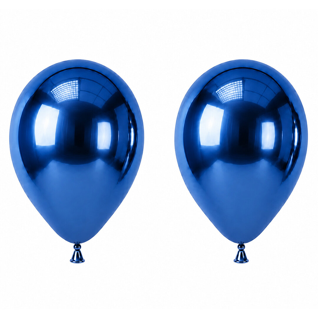 Mavi Renk Lateks krom Balon (45 cm) - 2 Adet - Beysüs