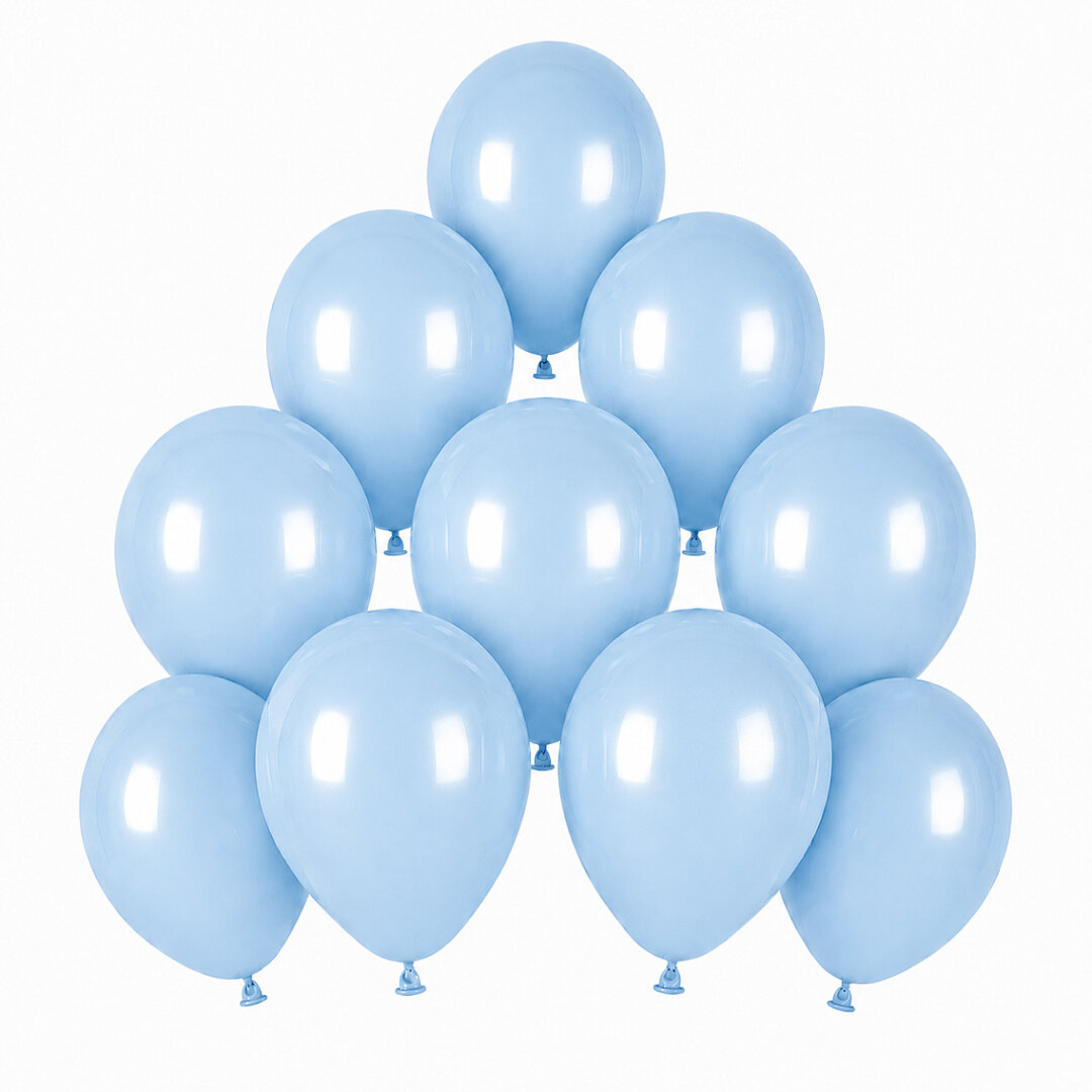 Mavi Renk Lateks makaron Balon (15 cm) - 10 Adet - Beysüs