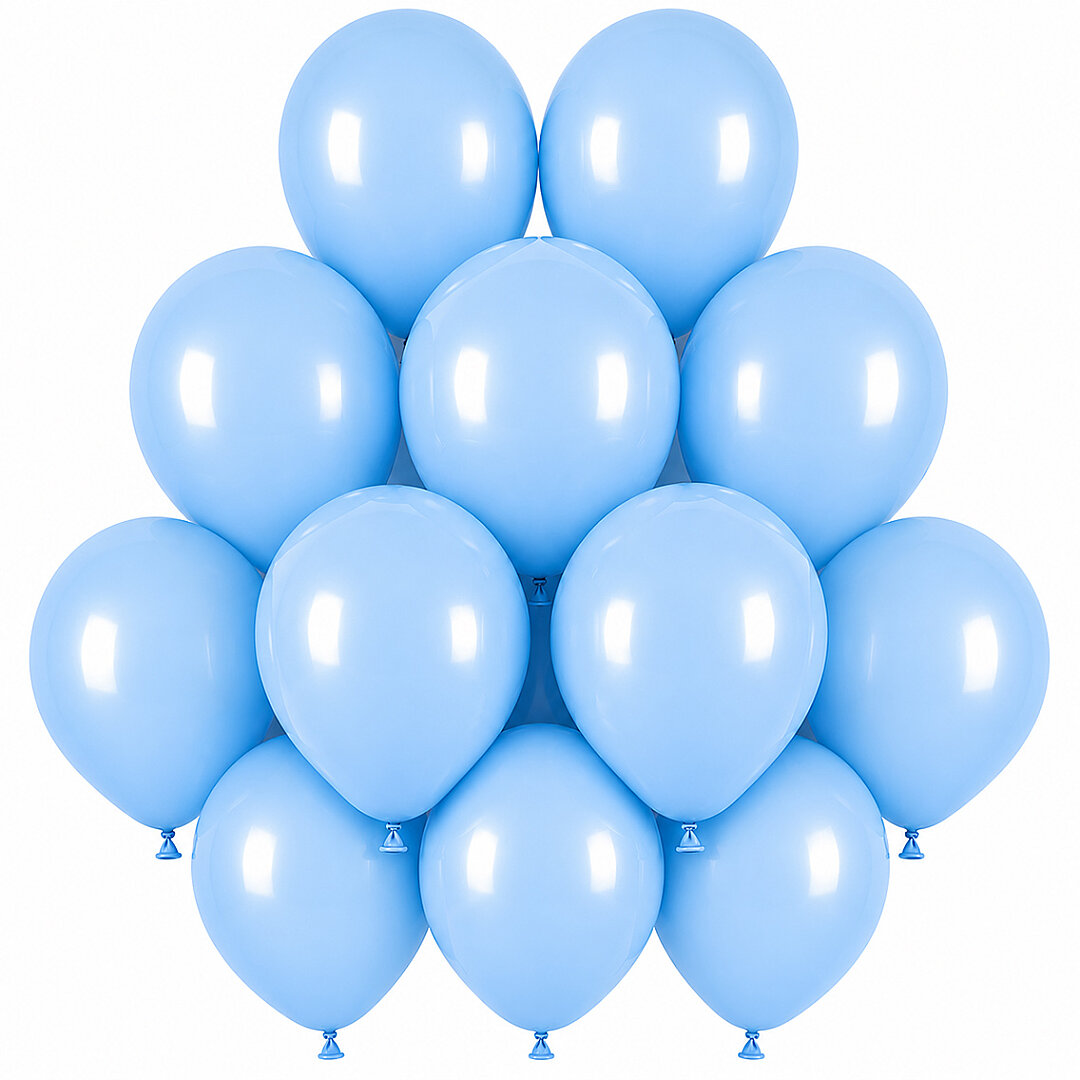 Mavi Renk Lateks makaron Balon (30 cm) - 12 Adet - Beysüs
