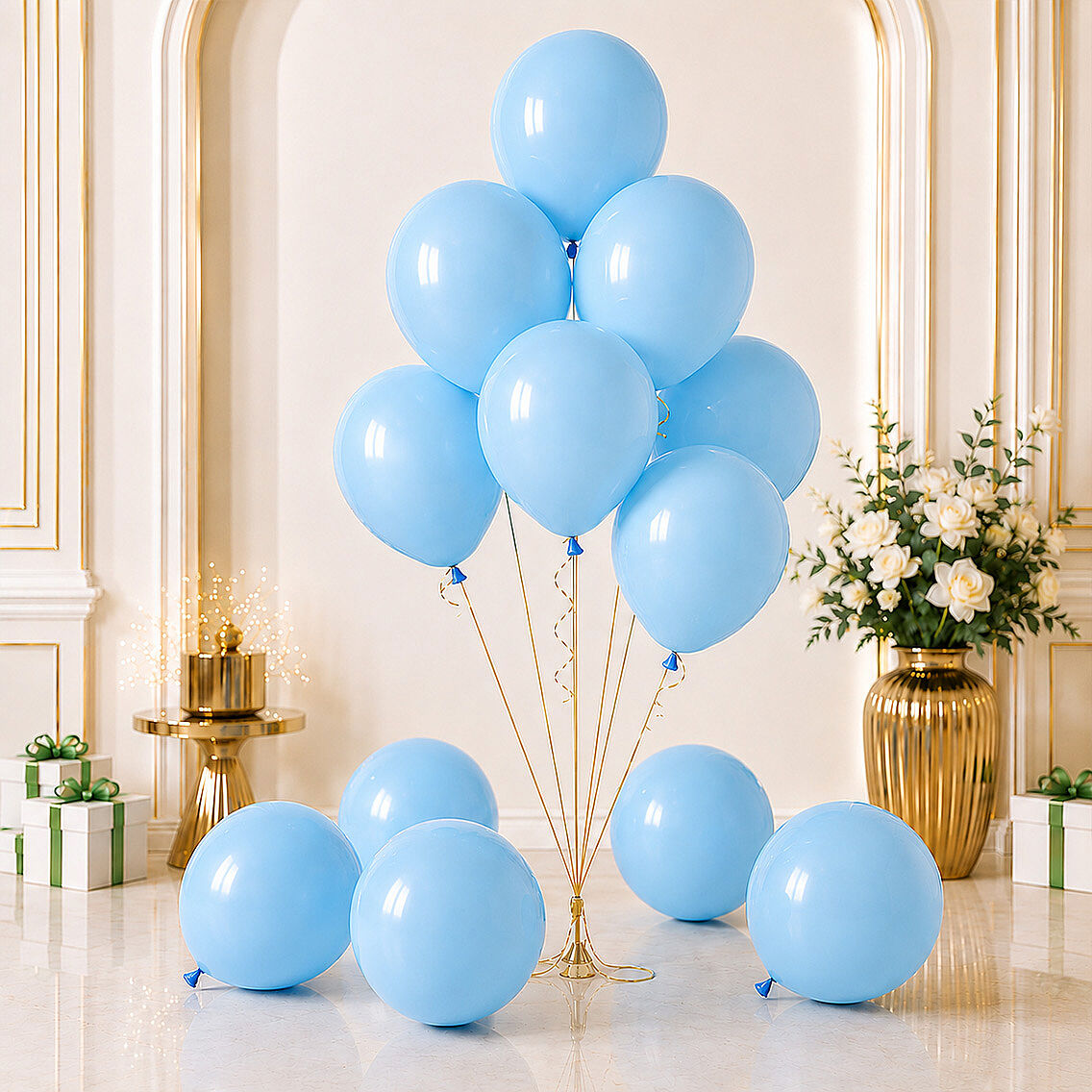 Mavi Renk Lateks makaron Balon (30 cm) - 12 Adet - 1