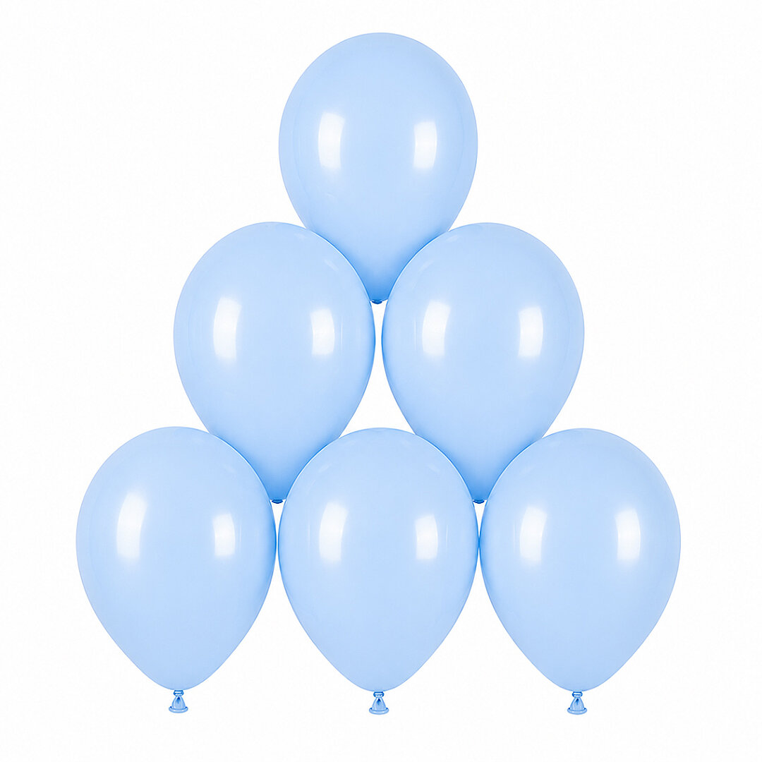 Mavi Renk Lateks makaron Balon (30 cm) - 6 Adet - Beysüs