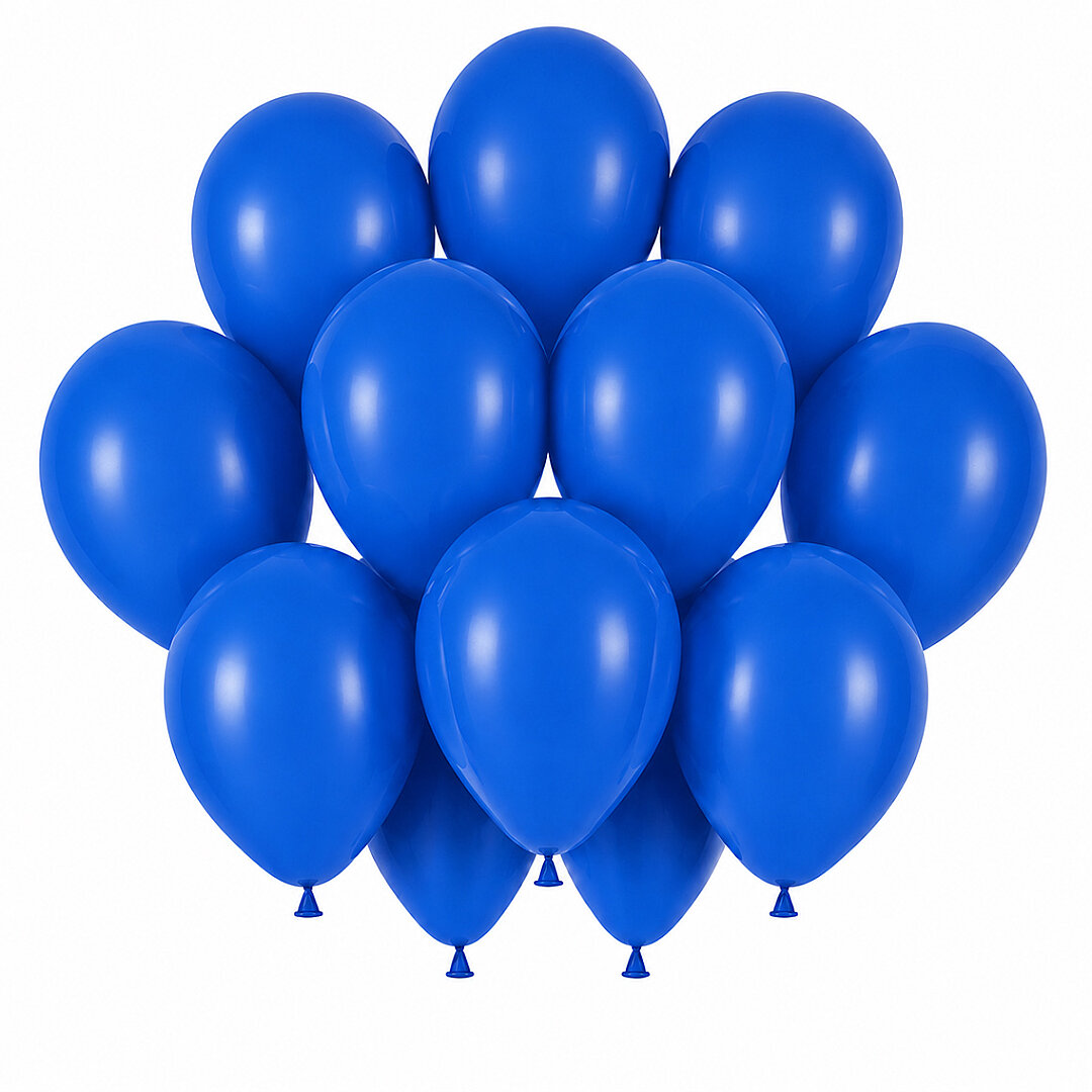 Mavi Renk Lateks Pastel Balon (30 cm) - 12 Adet - 1