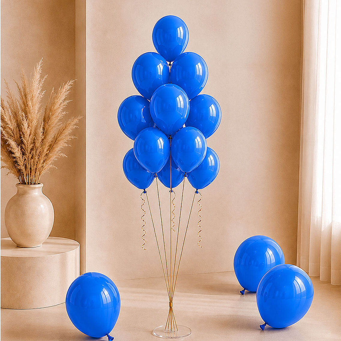 Mavi Renk Lateks Pastel Balon (30 cm) - 50 Adet - 2