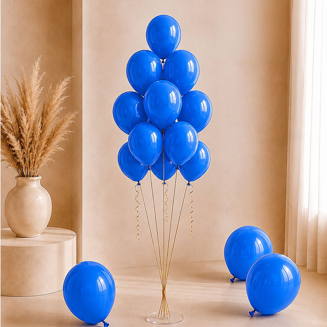 Mavi Renk Lateks Pastel Balon (30 cm) - 6 Adet - Beysüs (1)