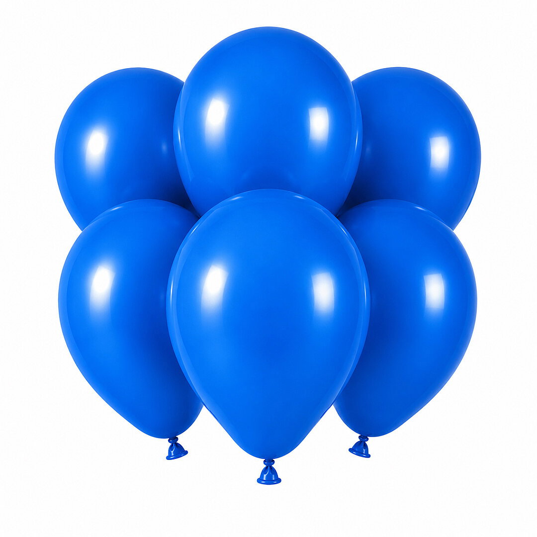 Mavi Renk Lateks Pastel Balon (30 cm) - 6 Adet - Beysüs
