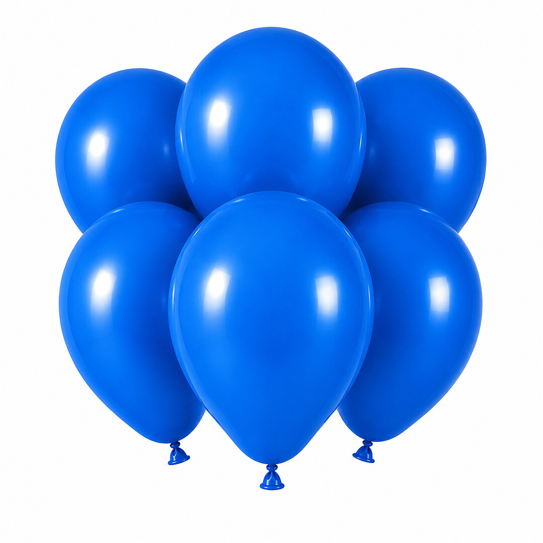 Mavi Renk Lateks Pastel Balon (30 cm) - 6 Adet - 1