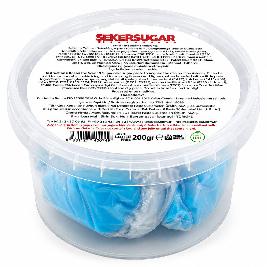 Mavi Şeker Hamuru 200 g - 2