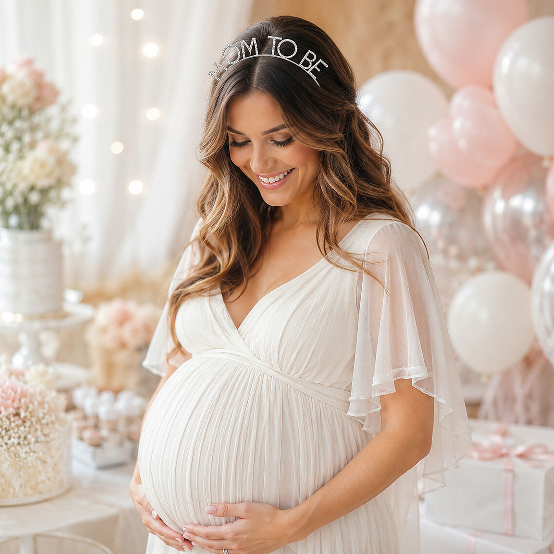 Mom To Be Taşlı Lüx Tac Gümüş - 2