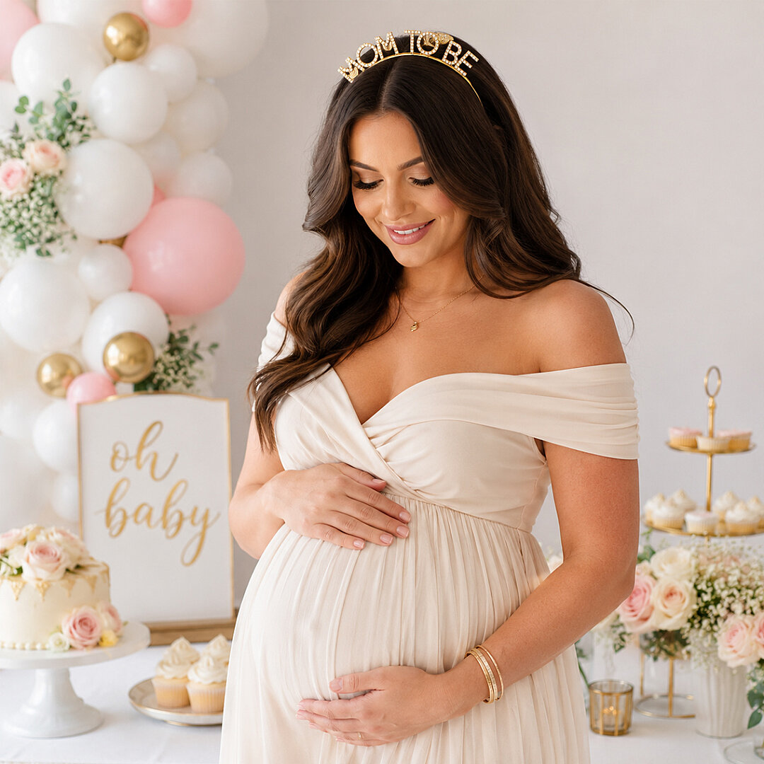 Mom To Be Taşlı Lüx Tac Rose Gold - 2