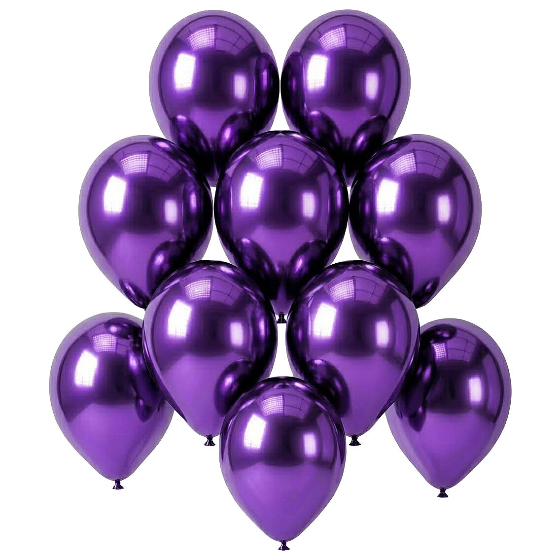 Mor Renk Lateks krom Balon (15 cm) - 10 Adet - 1