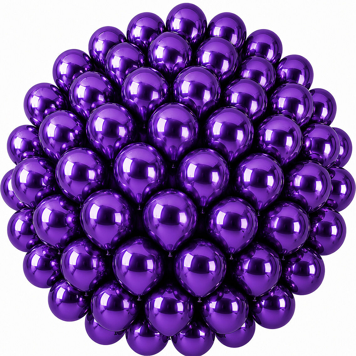 Mor Renk Lateks krom Balon (30 cm) - 50 Adet - 1