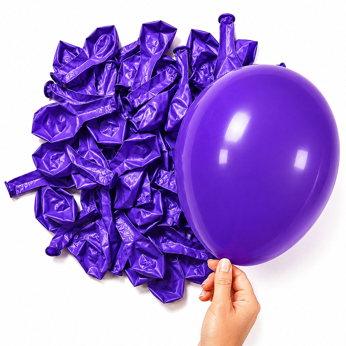 Mor Renk Lateks Pastel Balon (13 cm) - 10 Adet - 2