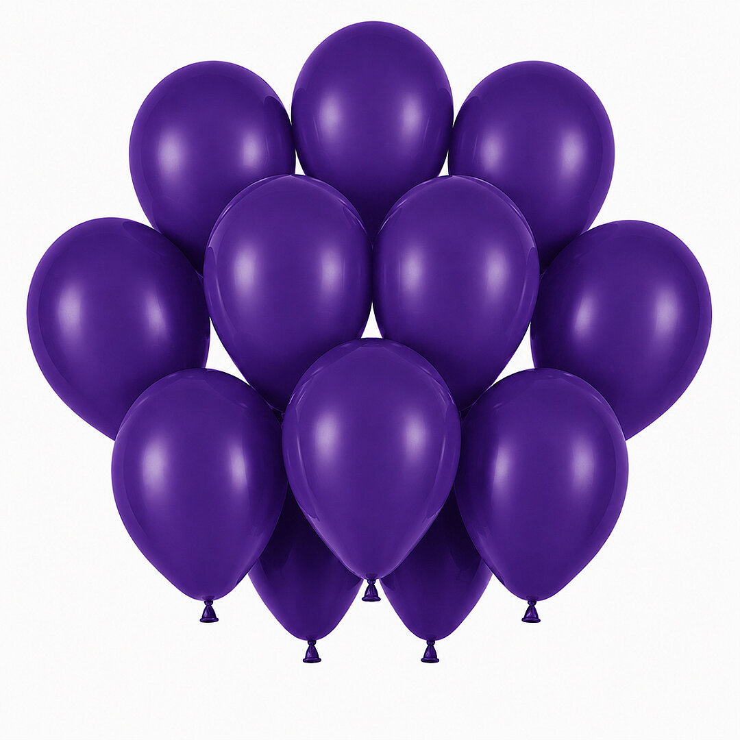 Mor Renk Lateks Pastel Balon (30 cm) - 12 Adet - 1
