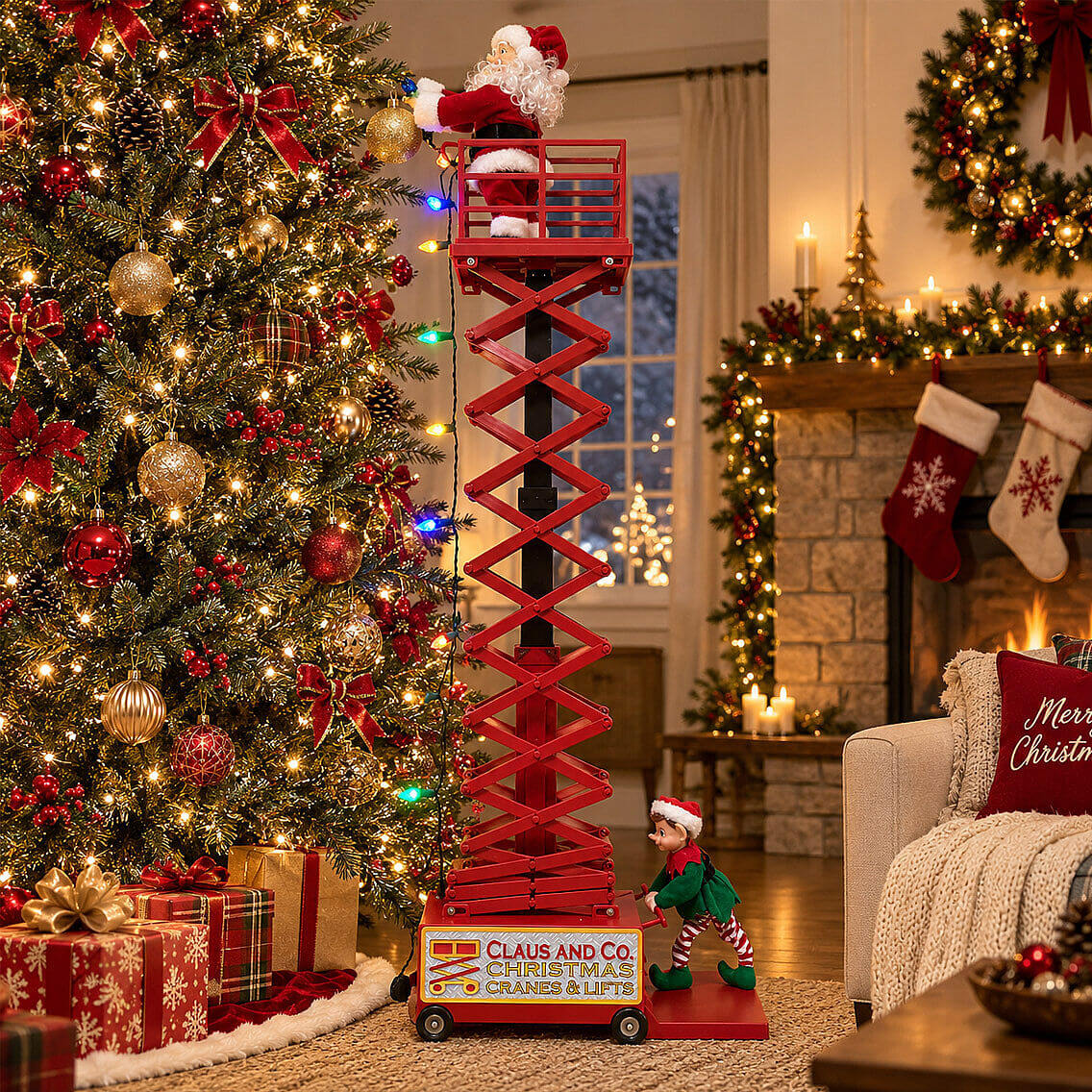 Mr. Christmas Elfli Noel Babalı Işıklı Lift - 1