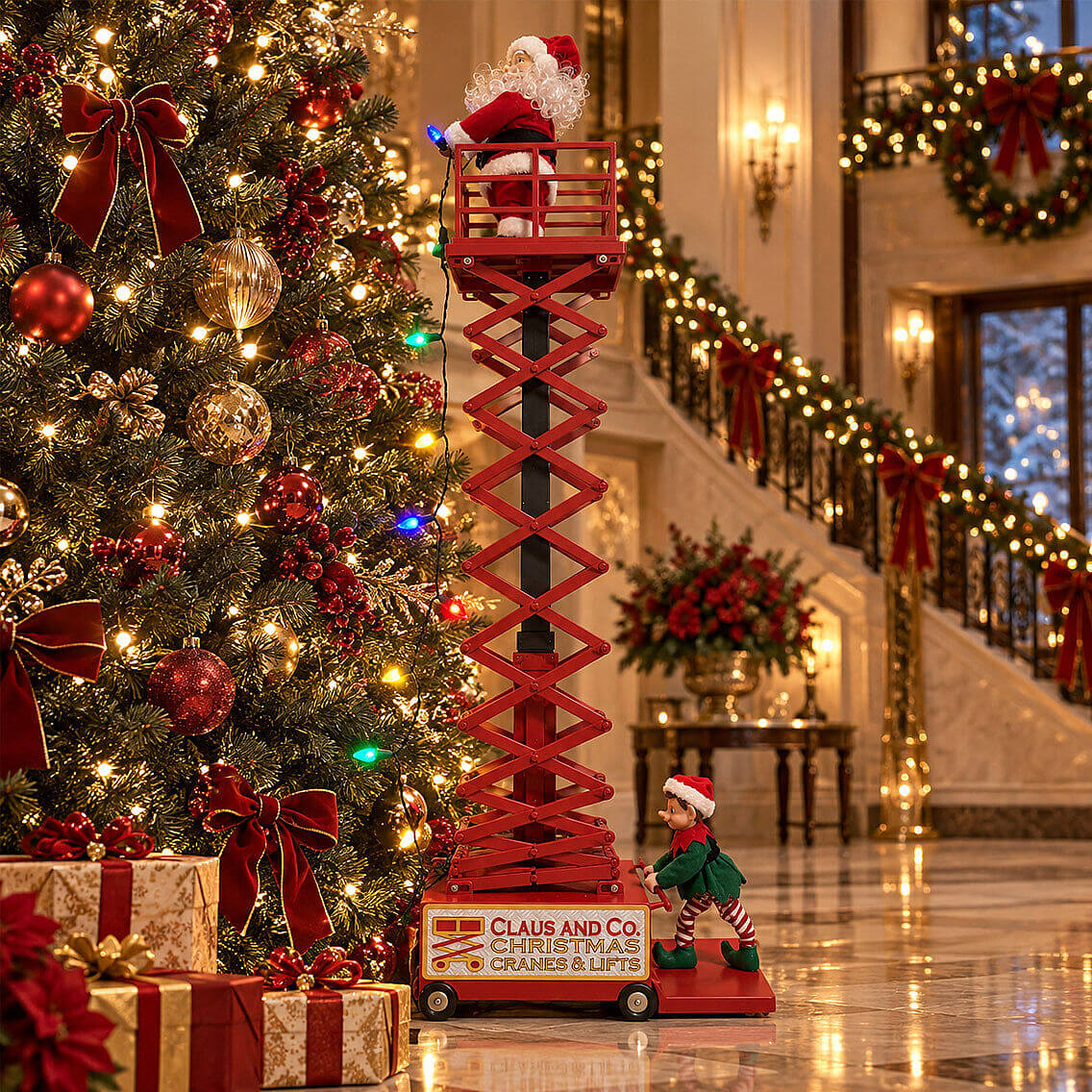 Mr. Christmas Elfli Noel Babalı Işıklı Lift - 5