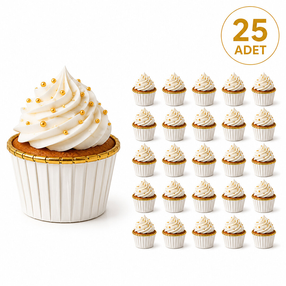 Muffin Kalıbı 25'li Beyaz - 2