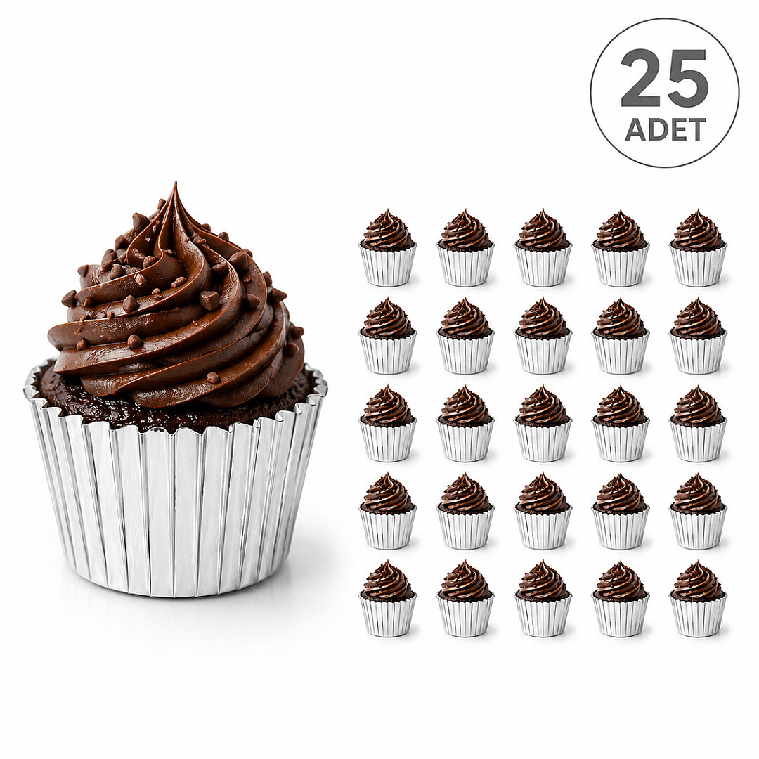 Muffin Kalıbı 25'li Gümüş - 2