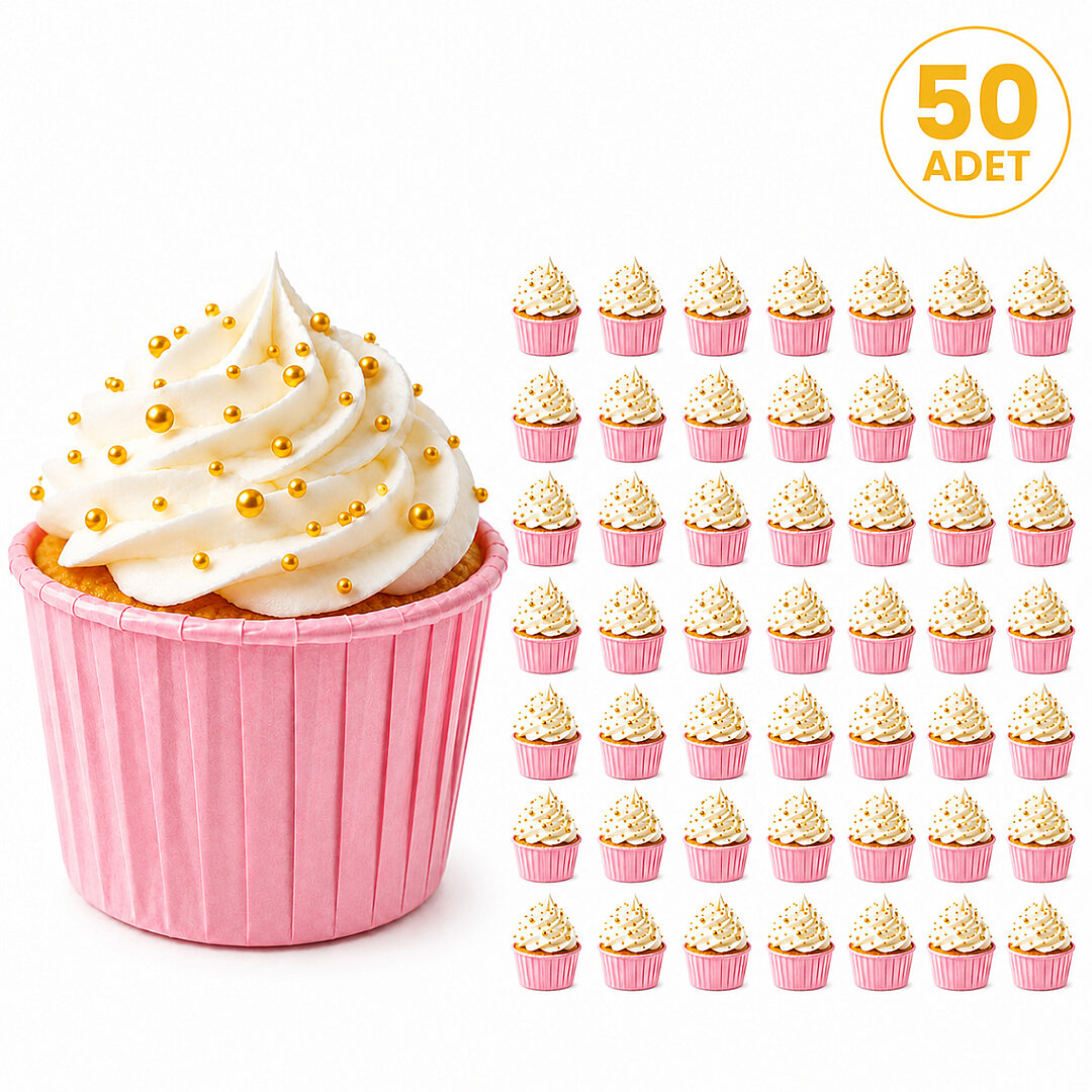 Muffin Kalıbı 50'li Pembe - 2