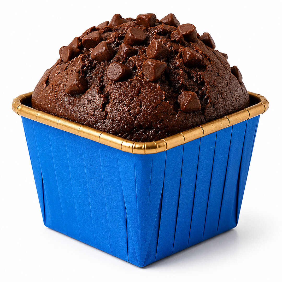 Muffin Kalıbı Kare Mavi 25 Adet - 1