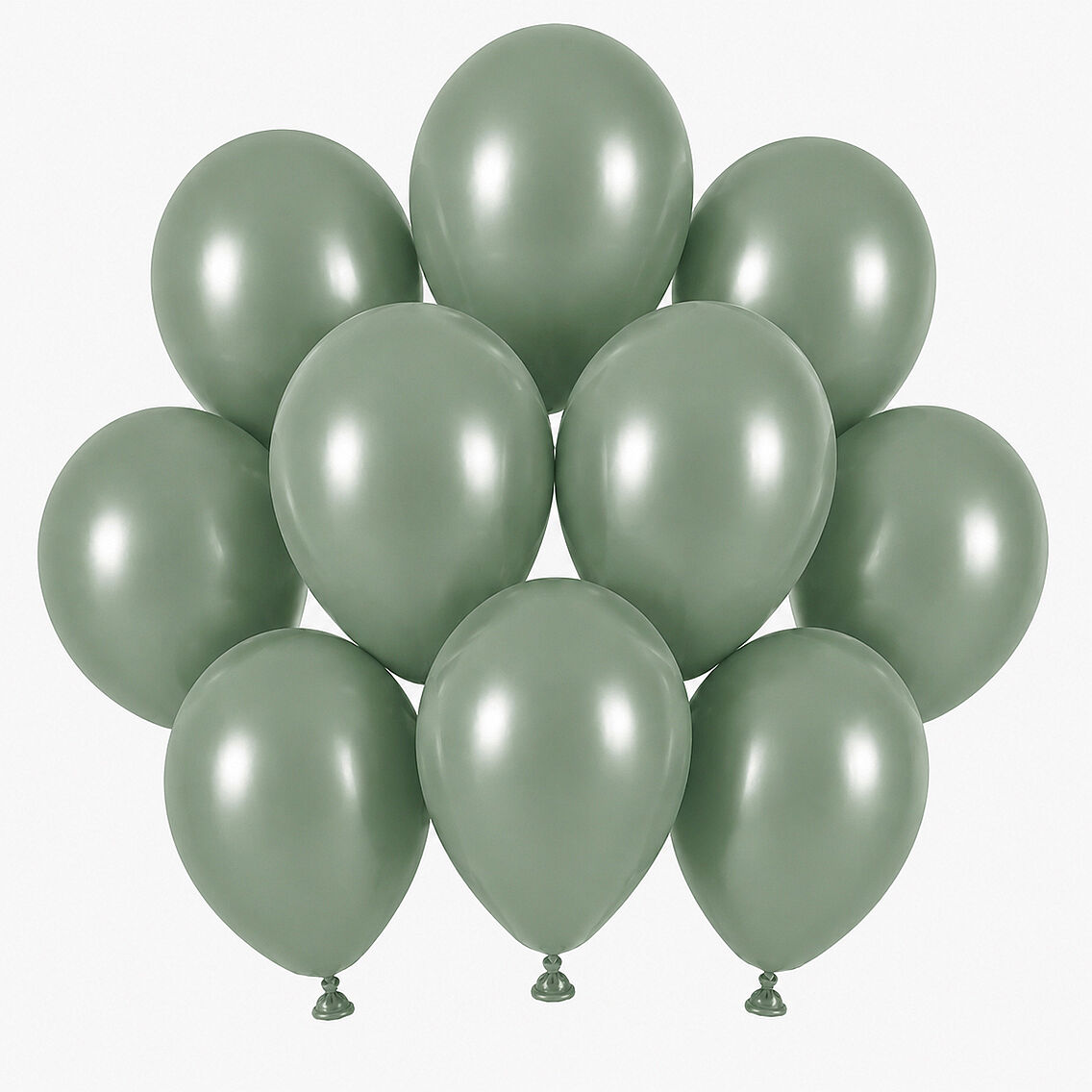 Okaliptus Renk Lateks Retro Balon (13 cm) - 10 Adet - 1