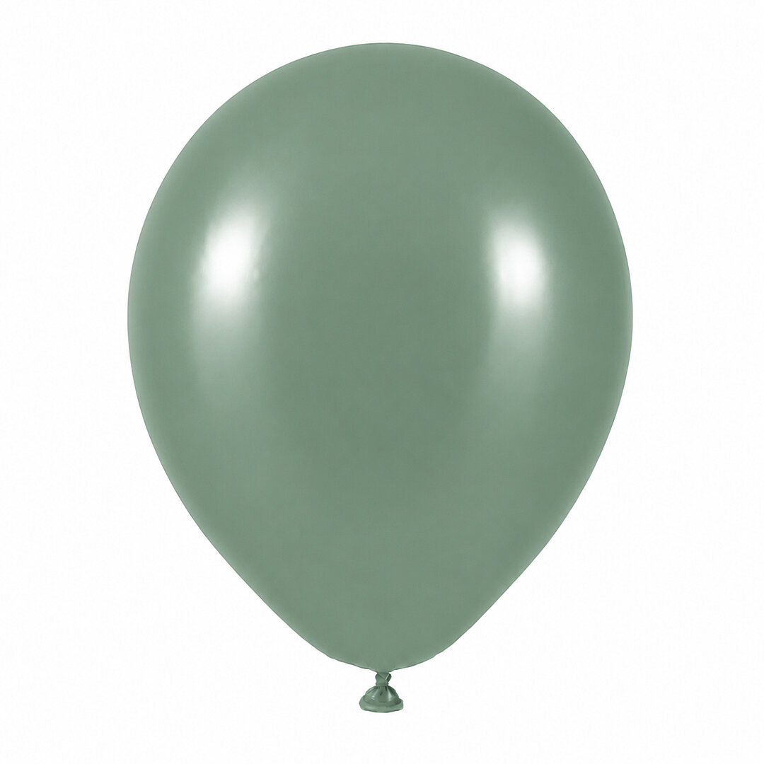 Okaliptus Renk Lateks Retro Balon (13 cm) - 10 Adet - 2