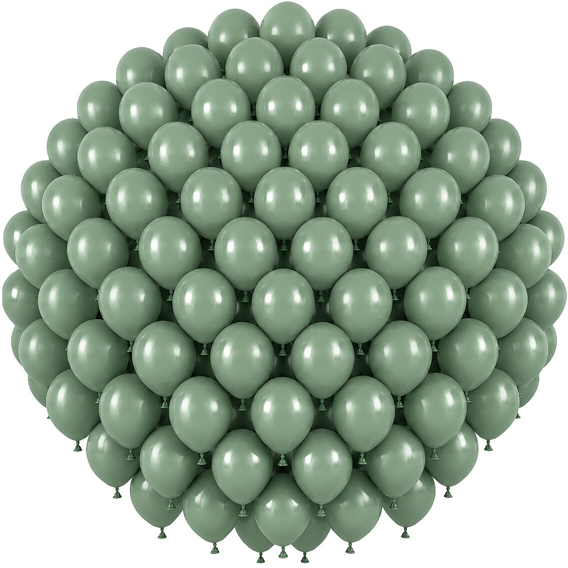 Okaliptus Renk Lateks Retro Balon (30 cm) - 100 Adet - 1
