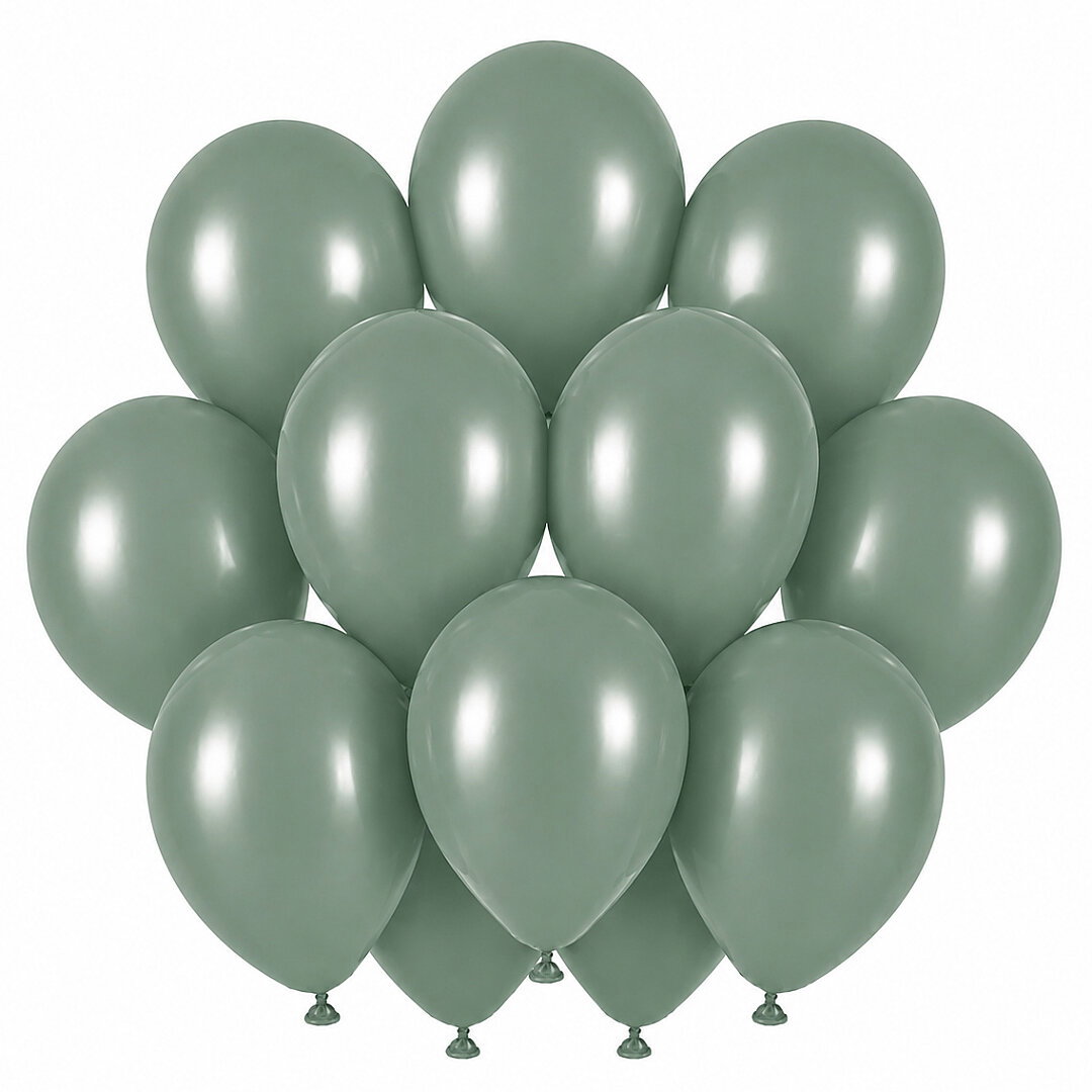 Okaliptus Renk Lateks Retro Balon (30 cm) - 12 Adet - Beysüs