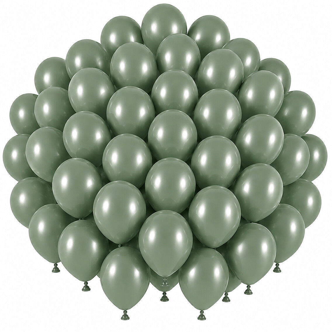 Okaliptus Renk Lateks Retro Balon (30 cm) - 50 Adet - 1