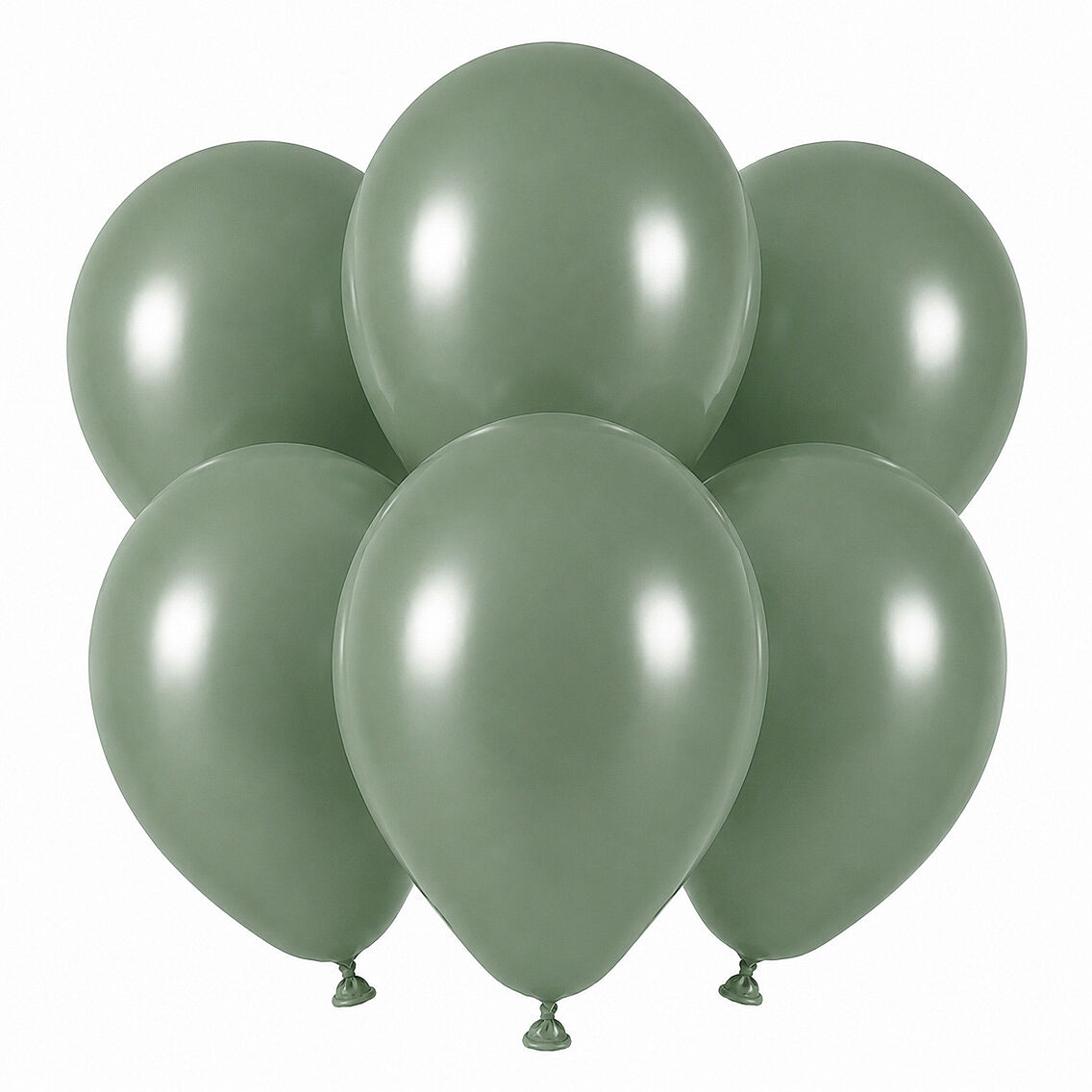 Okaliptus Renk Lateks Retro Balon (30 cm) - 6 Adet - 1