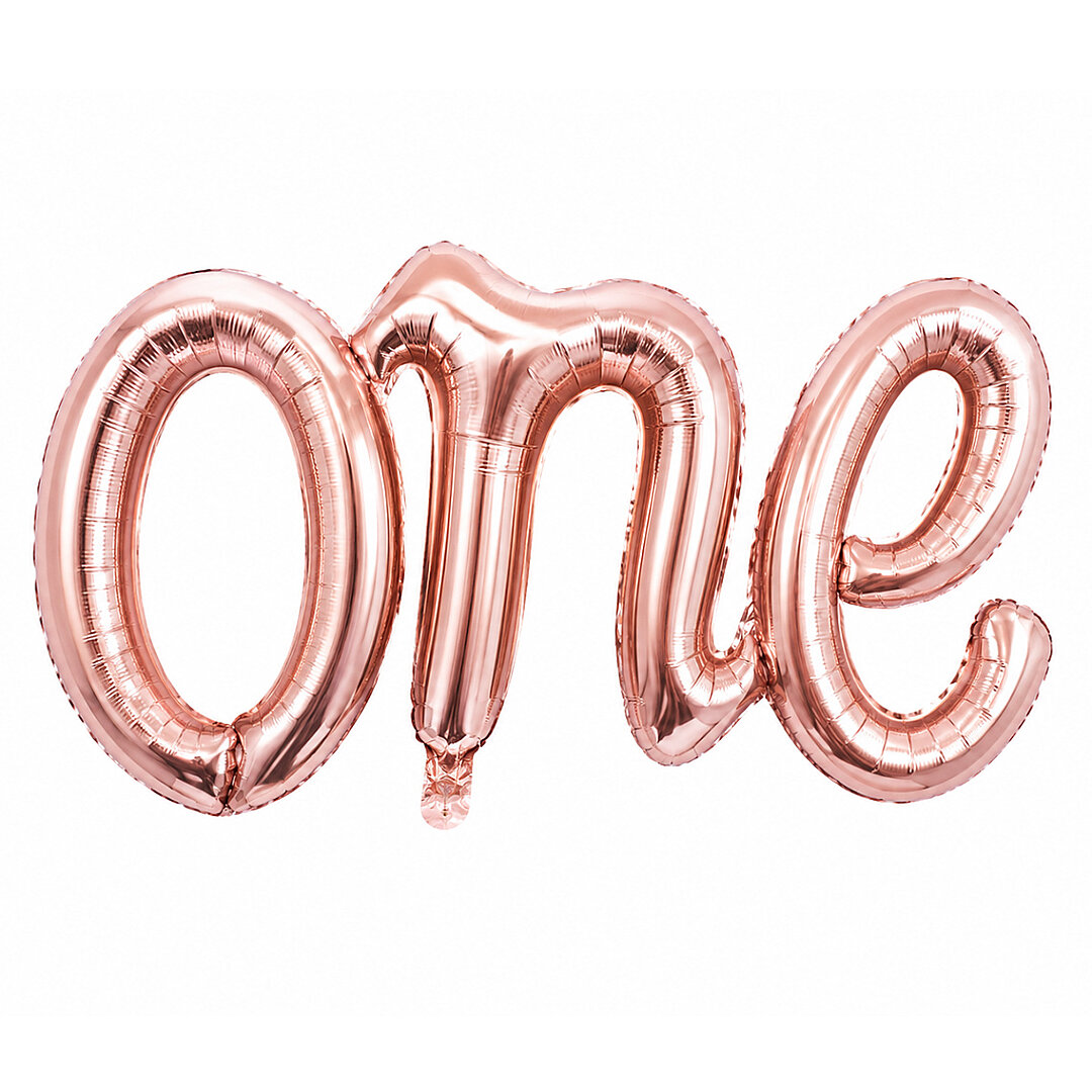 One Yazısı Rose Gold Folya Balon - 1