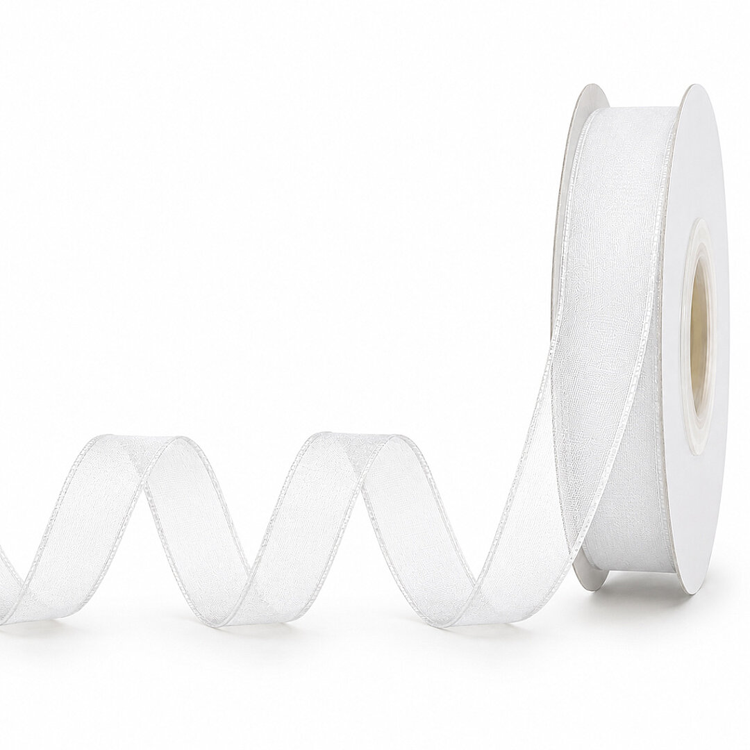 Organze Kurdele 10 mm Beyaz - Beysüs