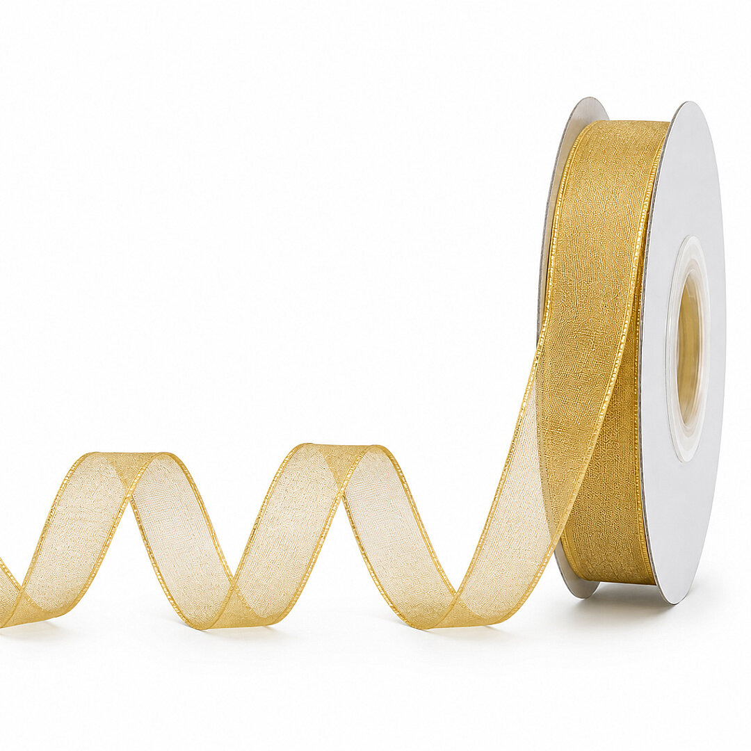 Organze Kurdele 20 mm Gold - Beysüs