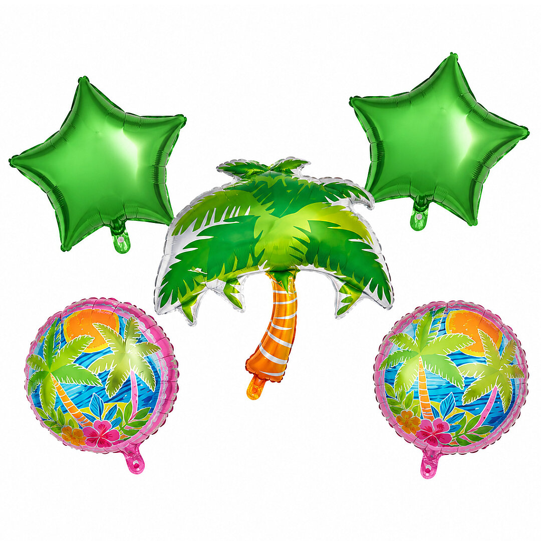 Palmiye Temalı 5'li Folyo Balon Set - Beysüs