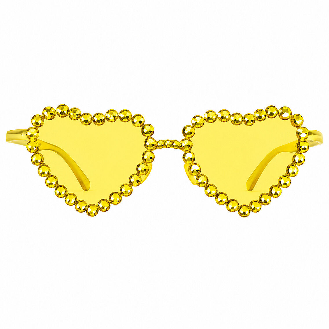 Parti Gözlüğü Taşlı Kalp Sarı - 2