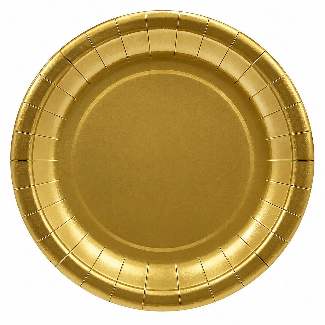 Parti Kağıt Tabak 8'li Gold - 2