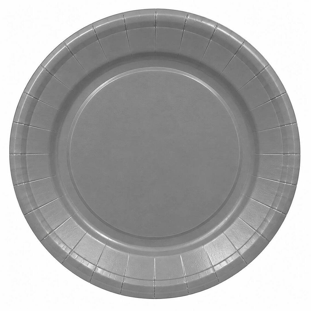 Parti Kağıt Tabak 8'li Gümüş - 2