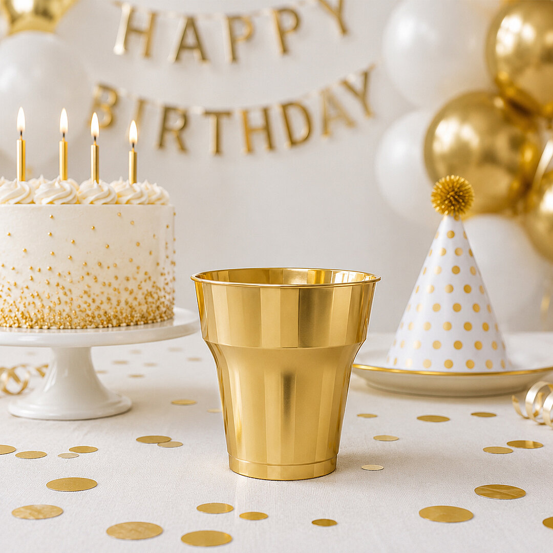 Parti Plastik Bardak 24'lü Gold - 2