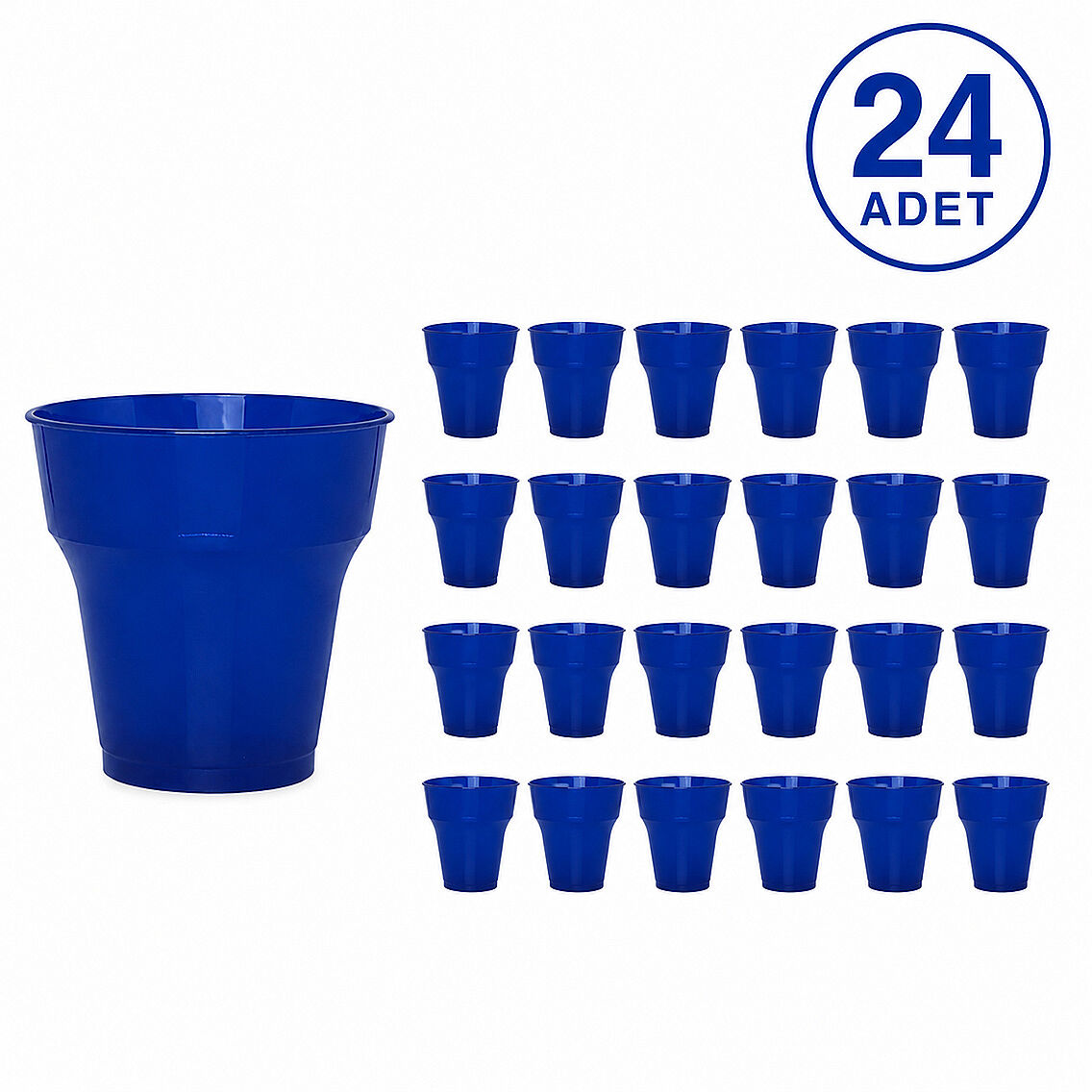 Parti Plastik Bardak 24'lü Lacivert - 1