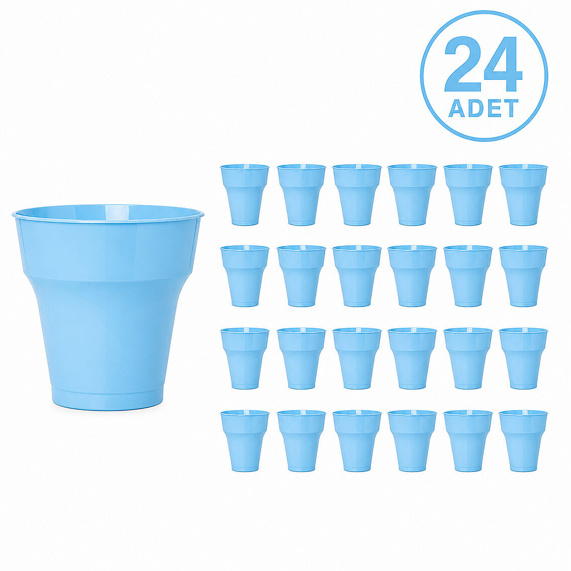 Parti Plastik Bardak 24'lü Mavi - 1