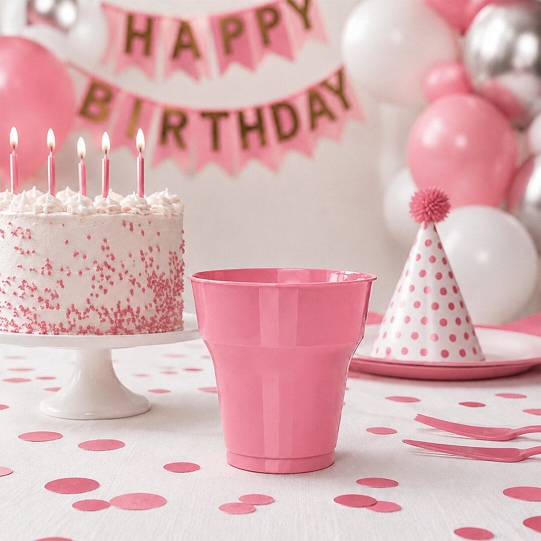Parti Plastik Bardak 24'lü Pembe - 2