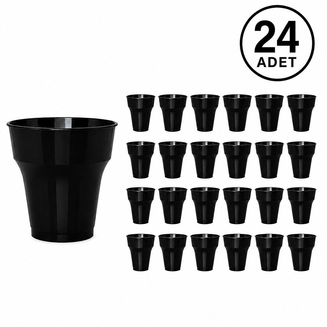 Parti Plastik Bardak 24'lü Siyah - Beysüs