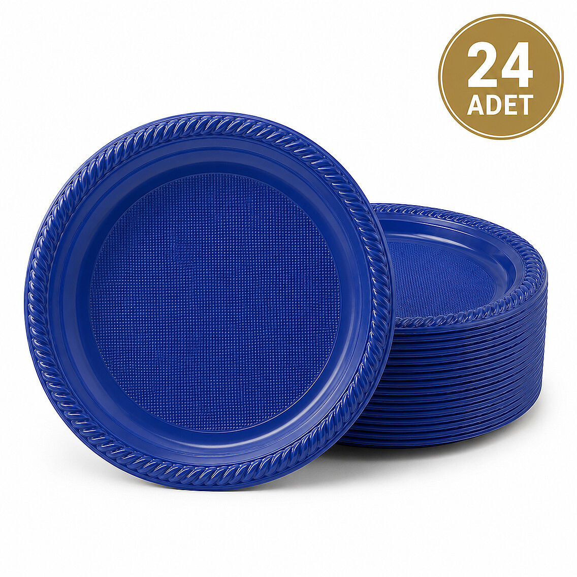 Parti Plastik Tabak 24'lü Lacivert - 1